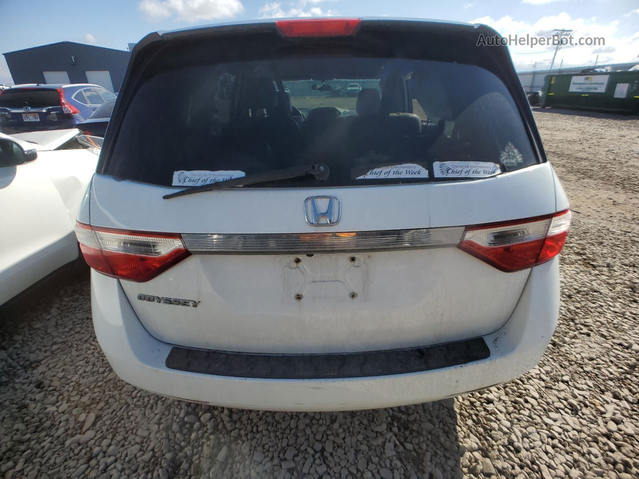 2013 Honda Odyssey Ex White vin: 5FNRL5H44DB082213