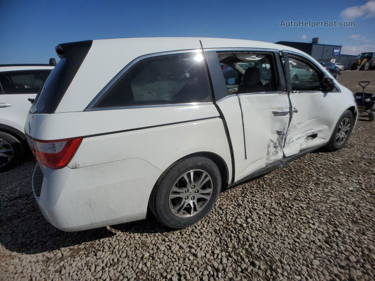 2013 Honda Odyssey Ex White vin: 5FNRL5H44DB082213