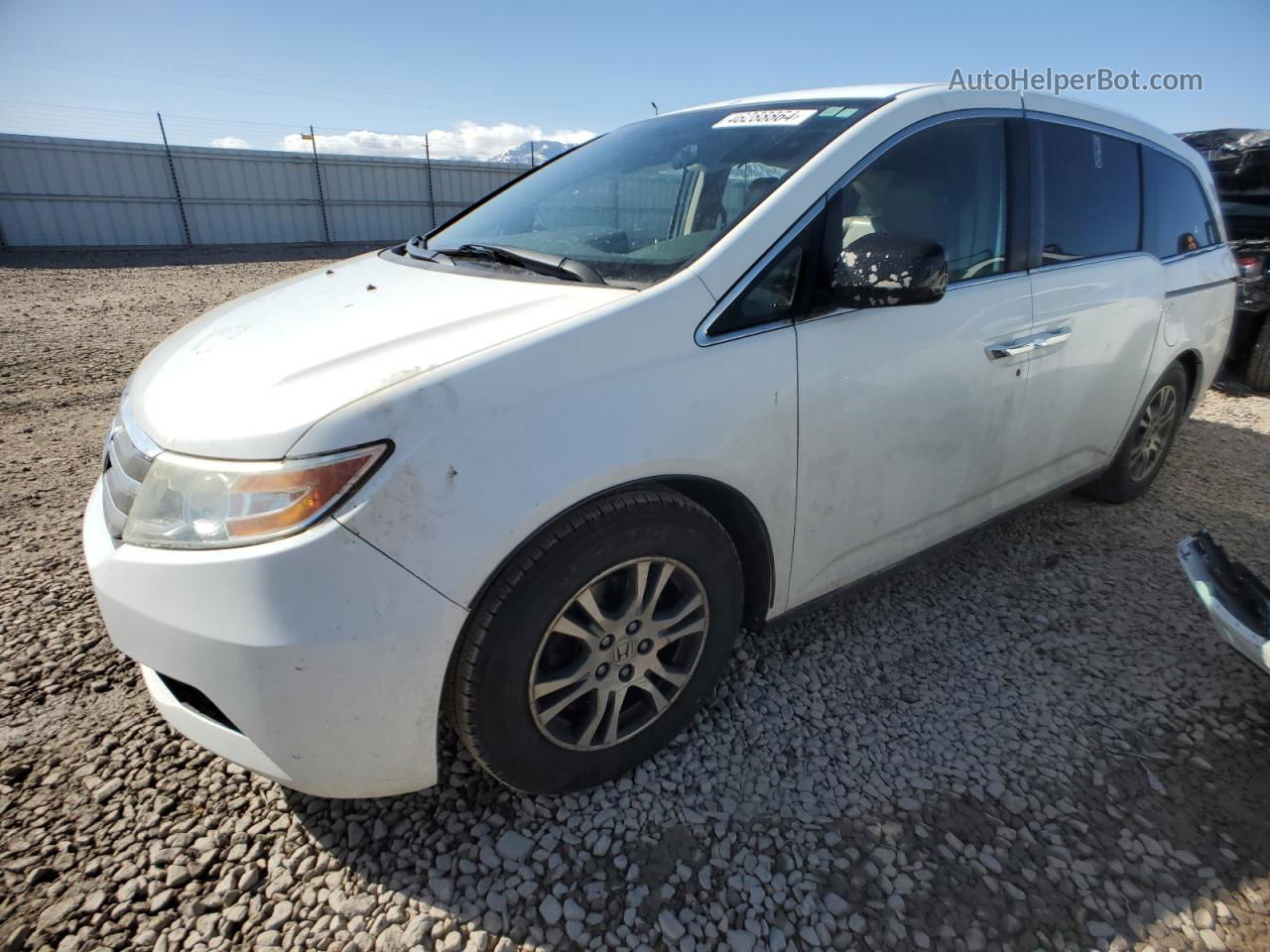 2013 Honda Odyssey Ex White vin: 5FNRL5H44DB082213