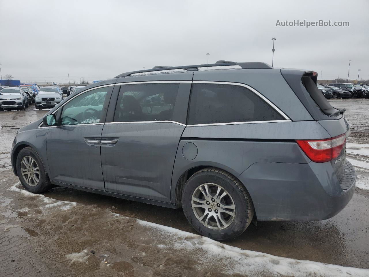 2013 Honda Odyssey Ex Gray vin: 5FNRL5H45DB009268