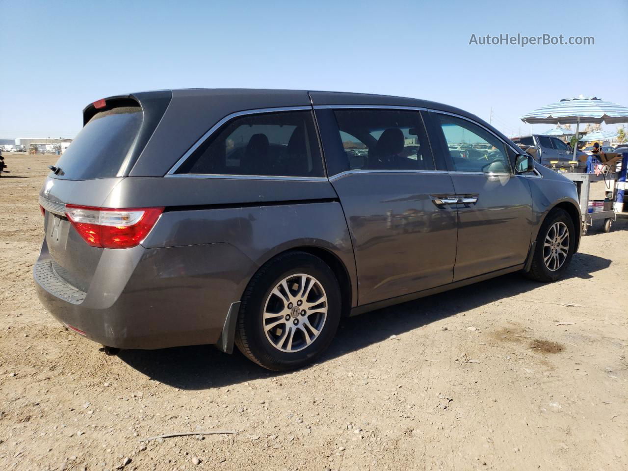 2013 Honda Odyssey Ex Gray vin: 5FNRL5H46DB001826