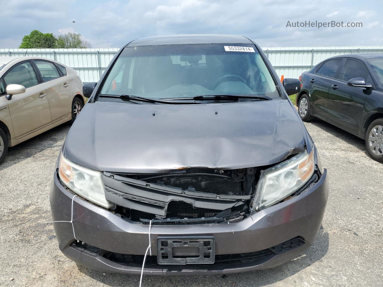 2013 Honda Odyssey Ex Gray vin: 5FNRL5H46DB017055