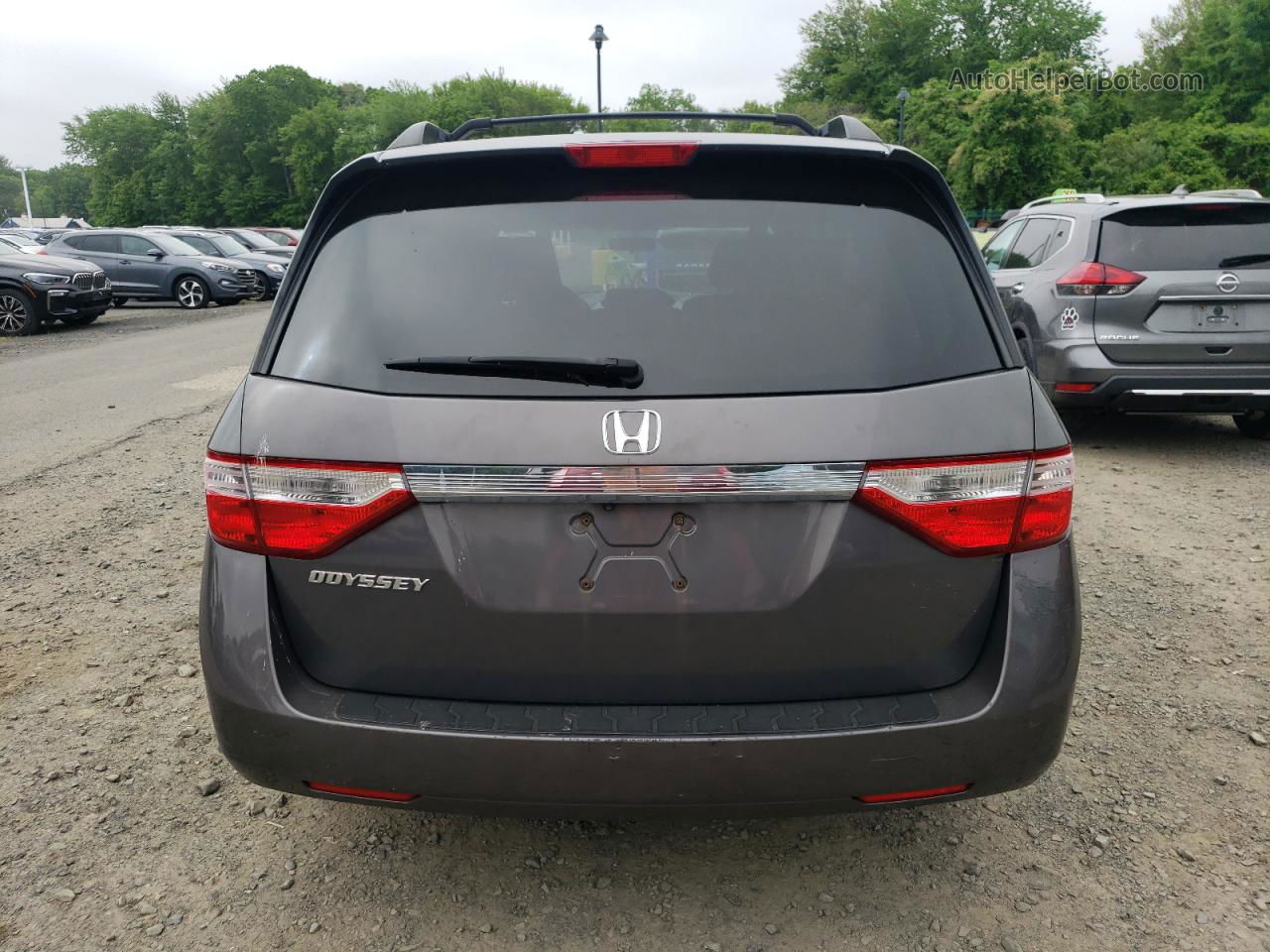 2013 Honda Odyssey Ex Gray vin: 5FNRL5H46DB042473