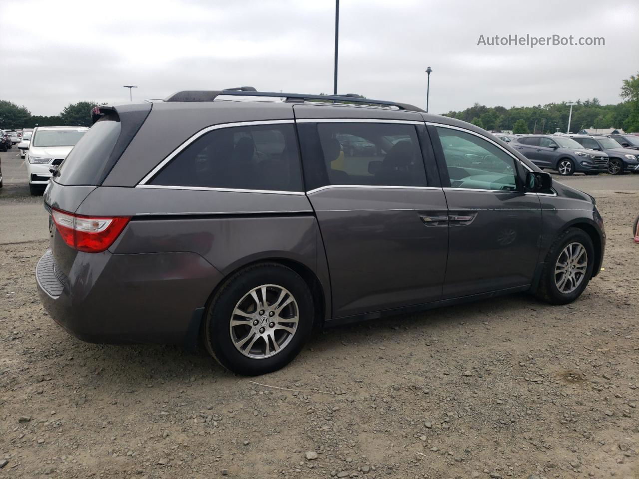 2013 Honda Odyssey Ex Gray vin: 5FNRL5H46DB042473