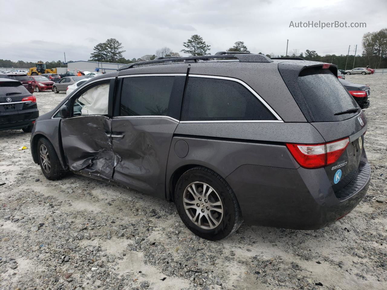 2013 Honda Odyssey Ex Gray vin: 5FNRL5H47DB030218