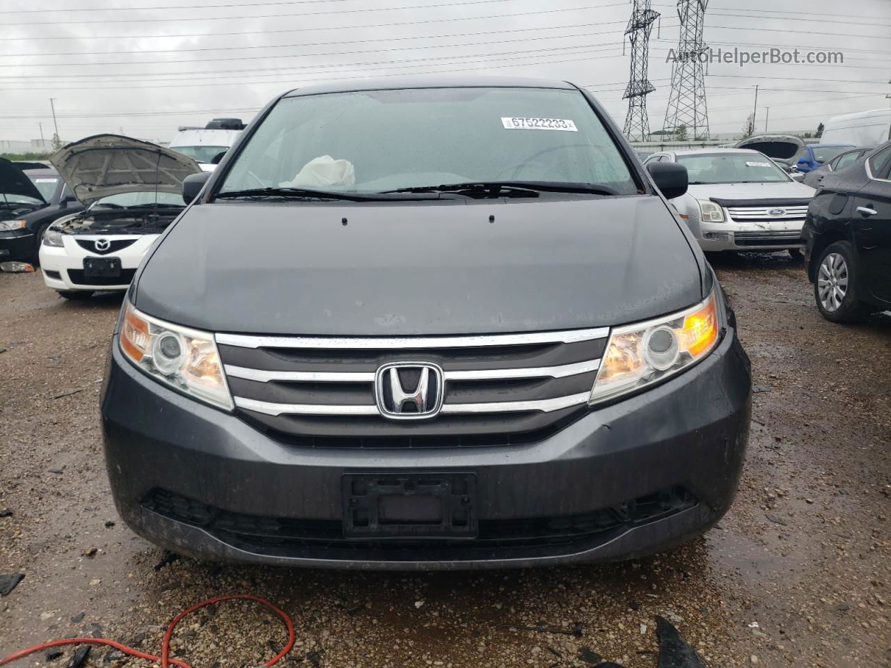 2013 Honda Odyssey Ex Gray vin: 5FNRL5H48DB027506