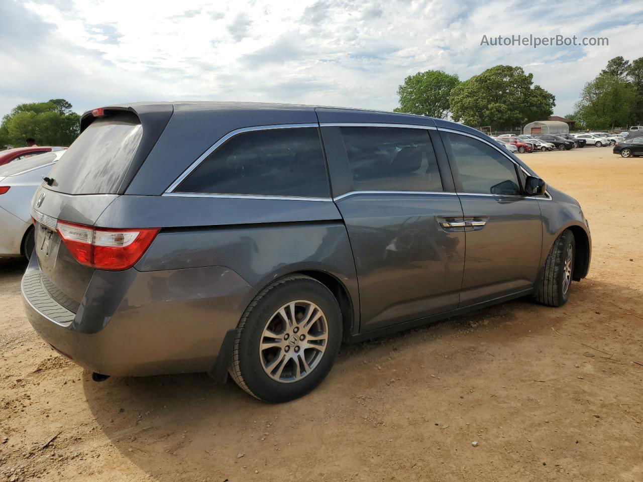 2013 Honda Odyssey Ex Gray vin: 5FNRL5H49DB026641