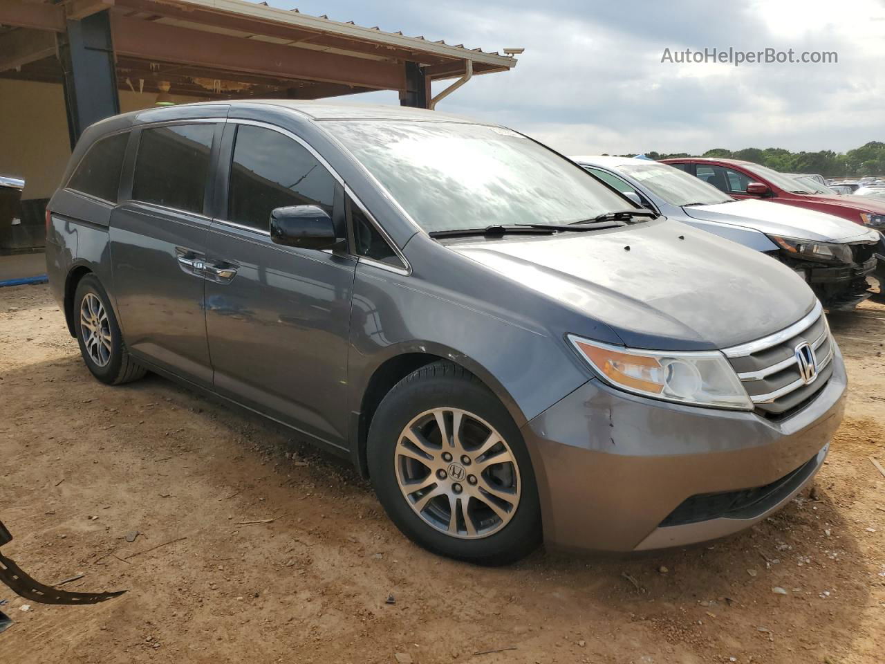 2013 Honda Odyssey Ex Gray vin: 5FNRL5H49DB026641