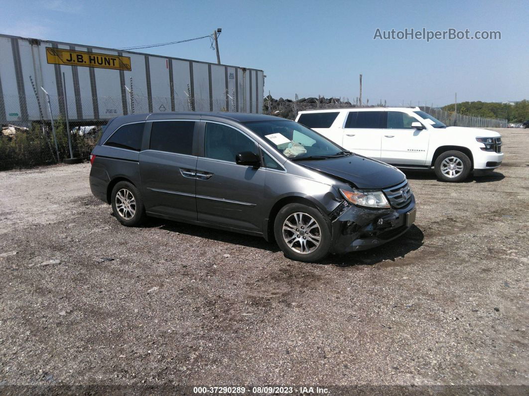 2013 Honda Odyssey Ex Gray vin: 5FNRL5H4XDB504713