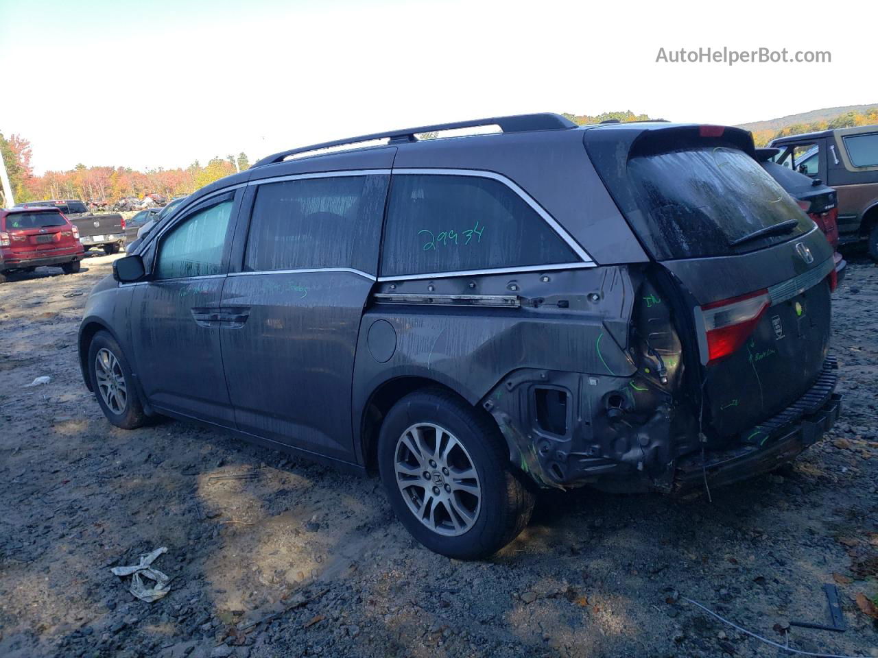 2013 Honda Odyssey Exl Gray vin: 5FNRL5H60DB011379