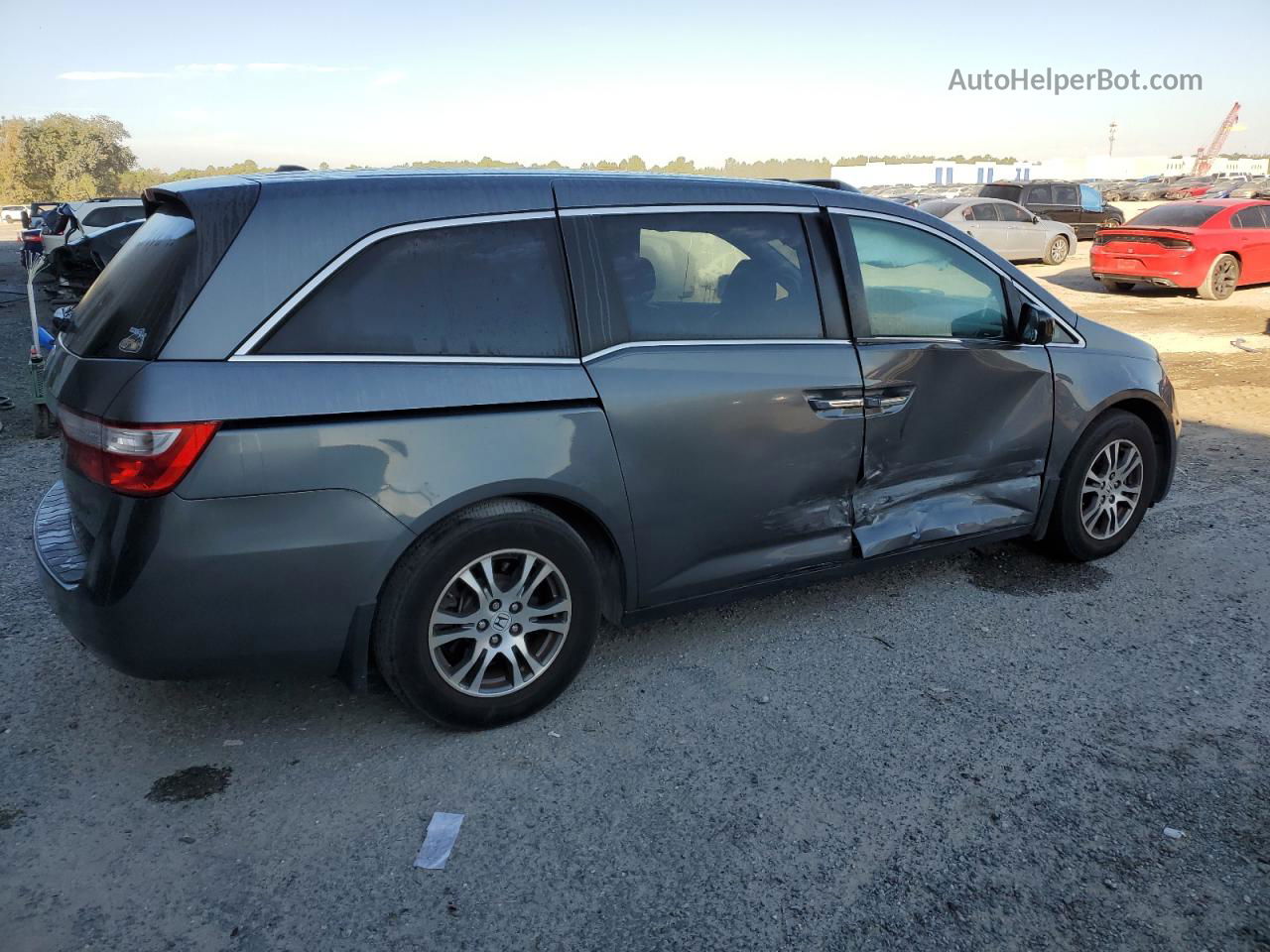 2013 Honda Odyssey Exl Gray vin: 5FNRL5H60DB013679