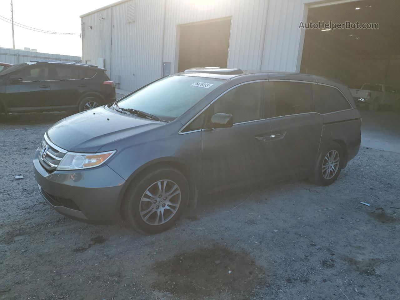 2013 Honda Odyssey Exl Gray vin: 5FNRL5H60DB013679