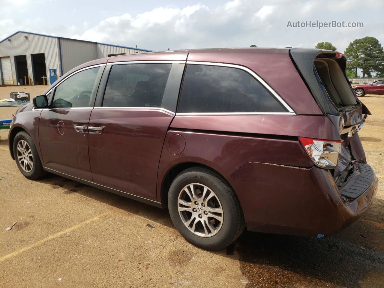 2013 Honda Odyssey Exl Бордовый vin: 5FNRL5H60DB014721