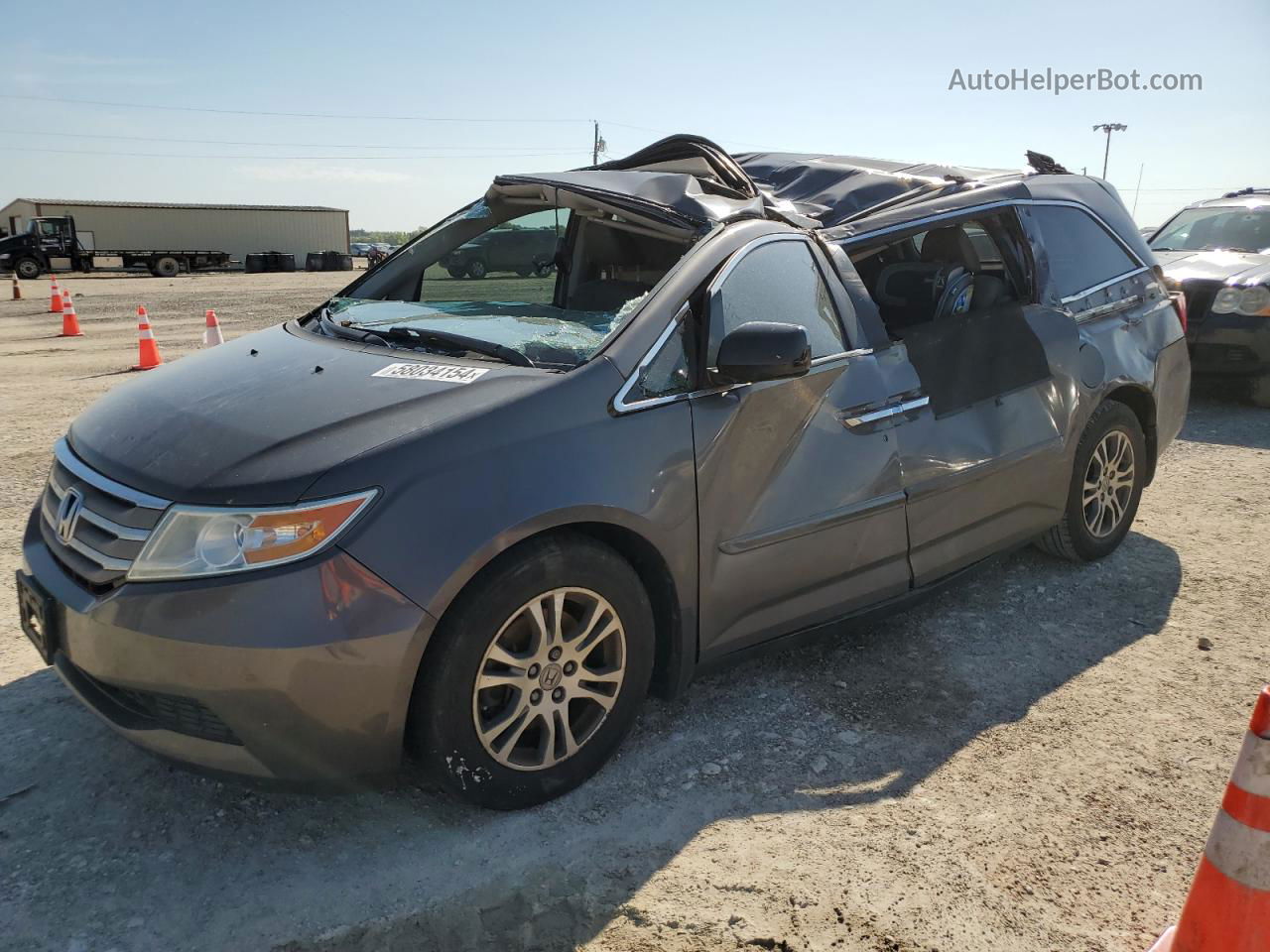 2013 Honda Odyssey Exl Gray vin: 5FNRL5H60DB016310