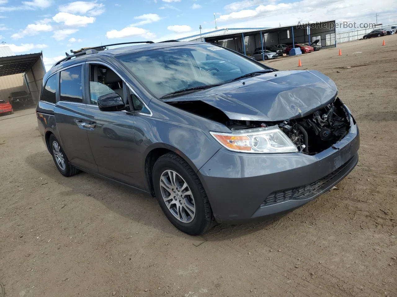 2013 Honda Odyssey Exl Gray vin: 5FNRL5H60DB023368