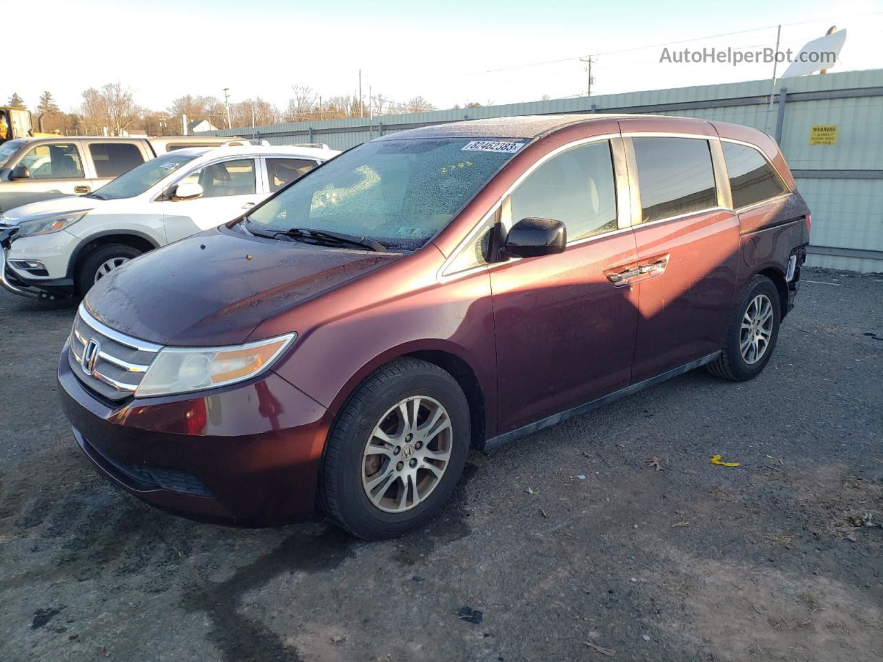 2013 Honda Odyssey Exl Burgundy vin: 5FNRL5H60DB029848