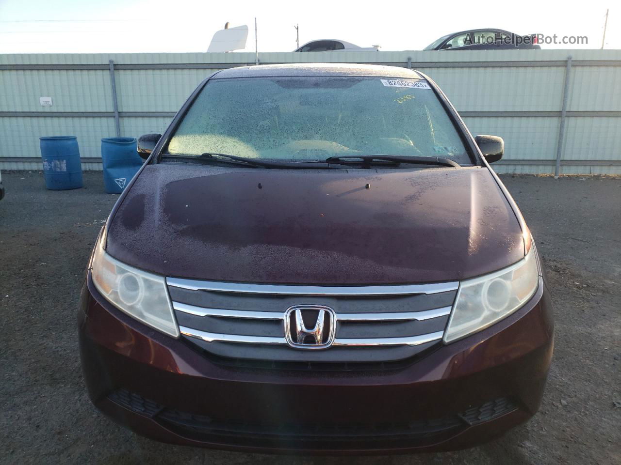 2013 Honda Odyssey Exl Burgundy vin: 5FNRL5H60DB029848