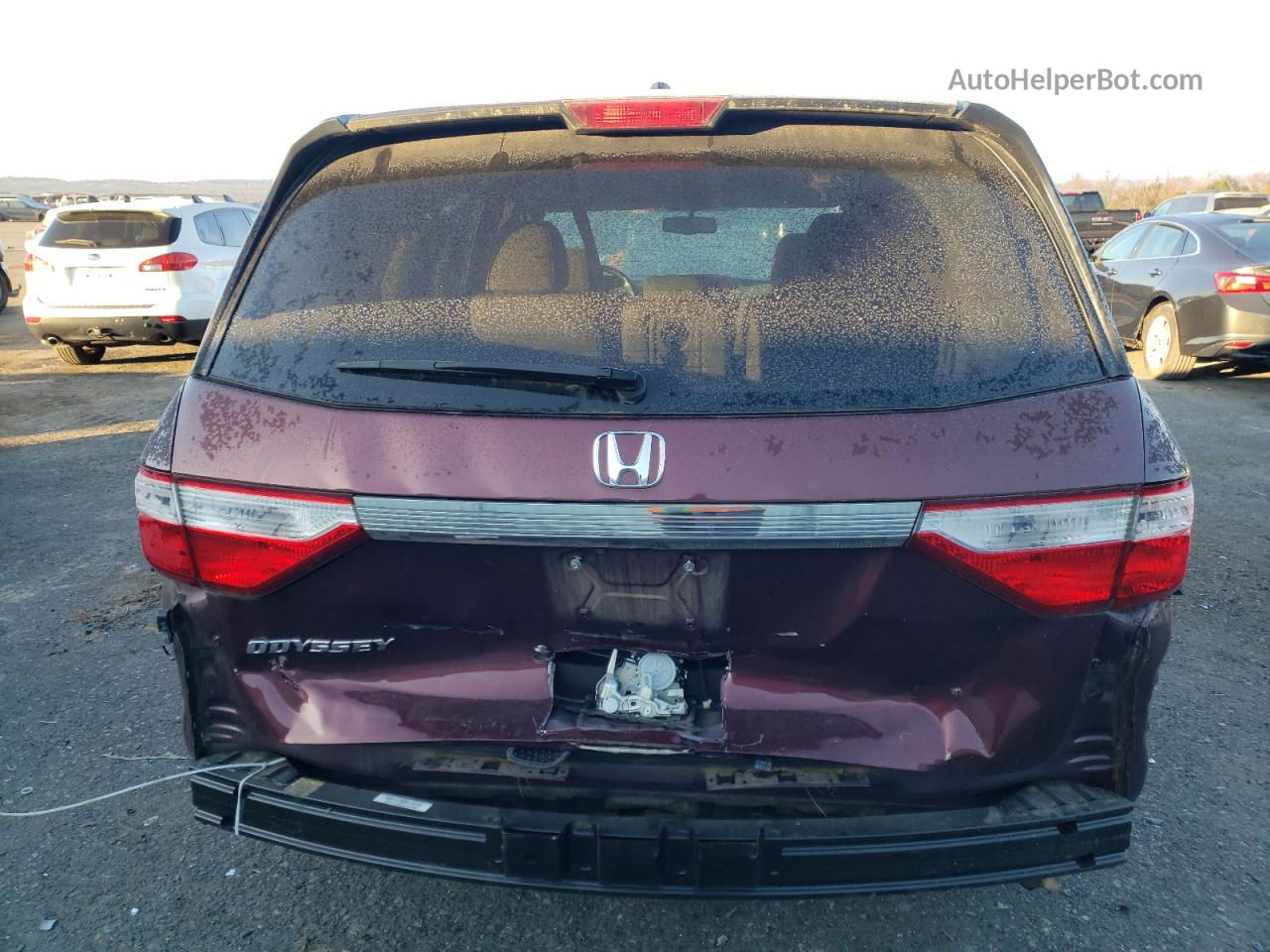 2013 Honda Odyssey Exl Burgundy vin: 5FNRL5H60DB029848