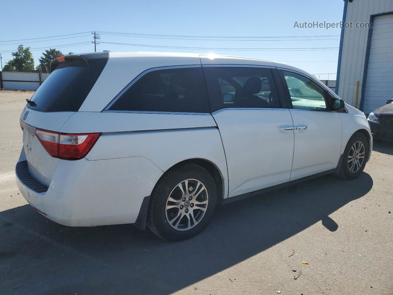 2013 Honda Odyssey Exl White vin: 5FNRL5H60DB044897