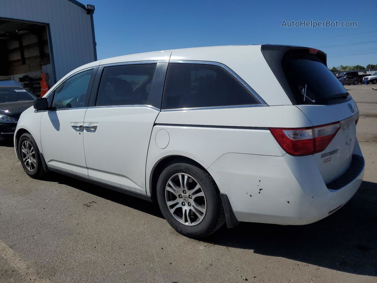 2013 Honda Odyssey Exl White vin: 5FNRL5H60DB044897