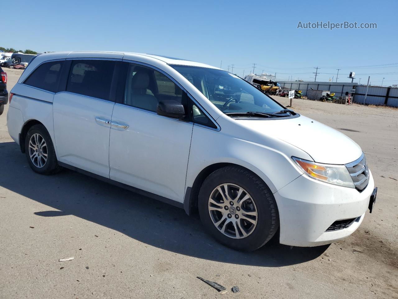 2013 Honda Odyssey Exl White vin: 5FNRL5H60DB044897