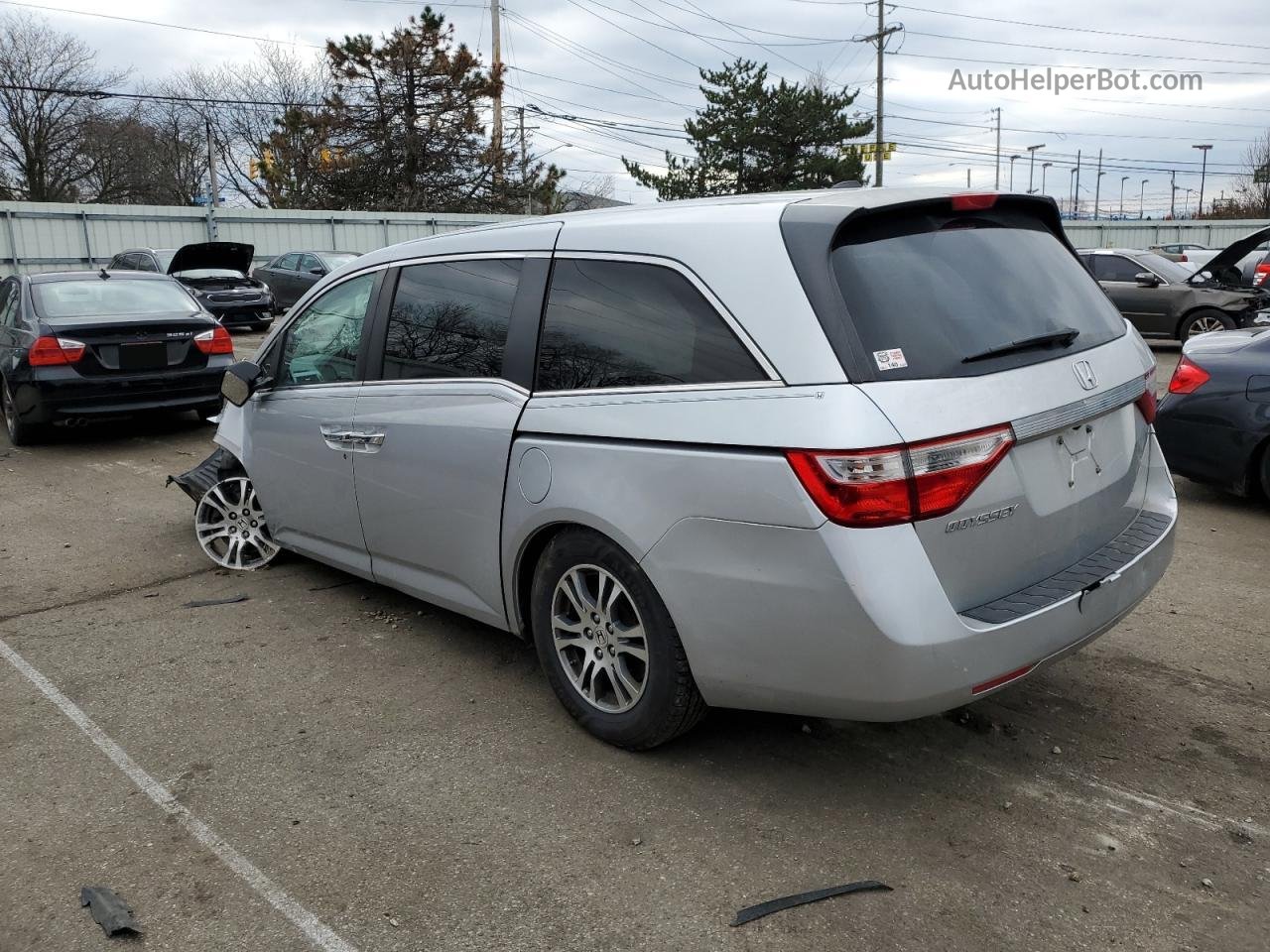 2013 Honda Odyssey Exl Silver vin: 5FNRL5H60DB074174