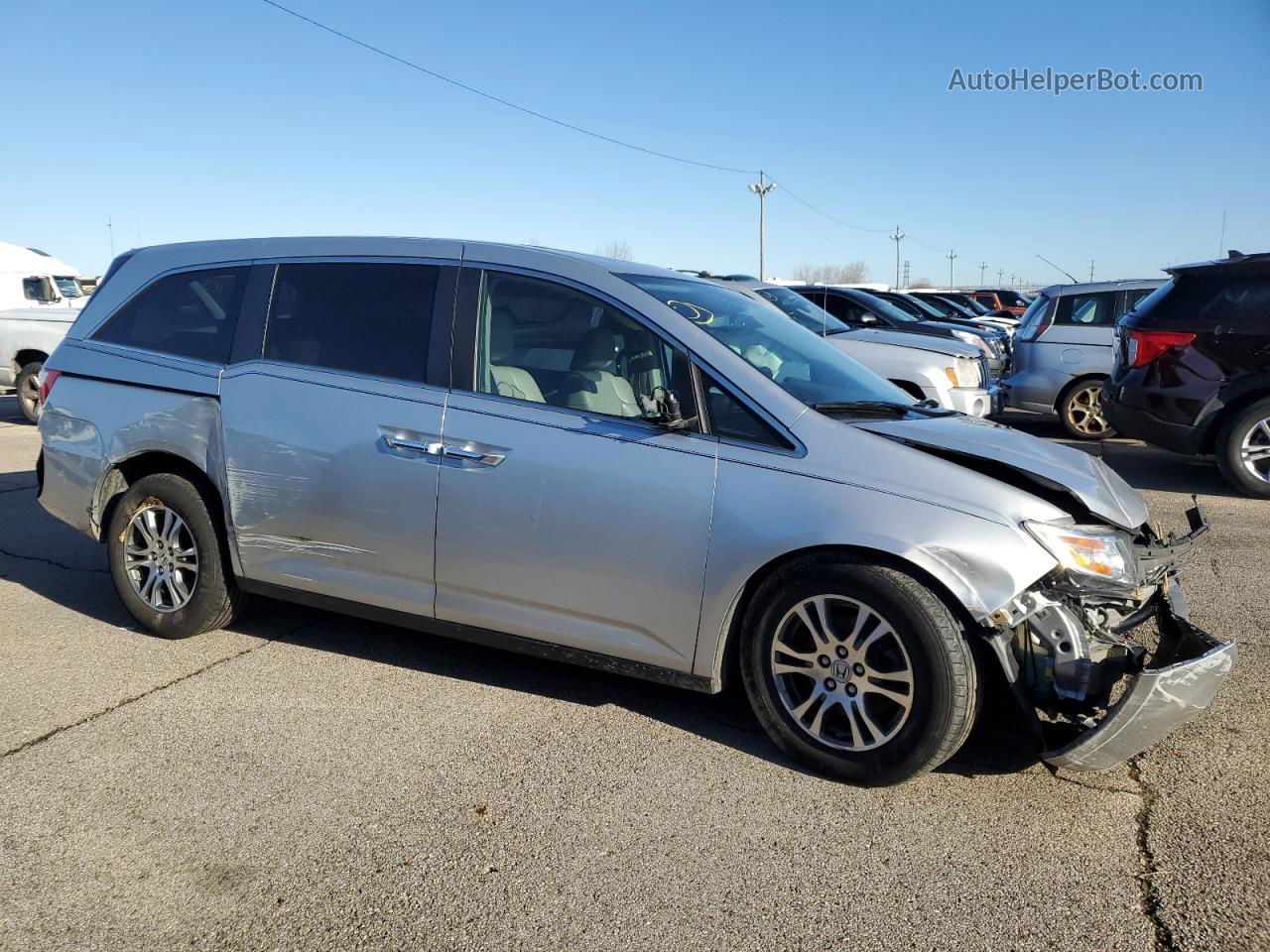 2013 Honda Odyssey Exl Silver vin: 5FNRL5H60DB074174