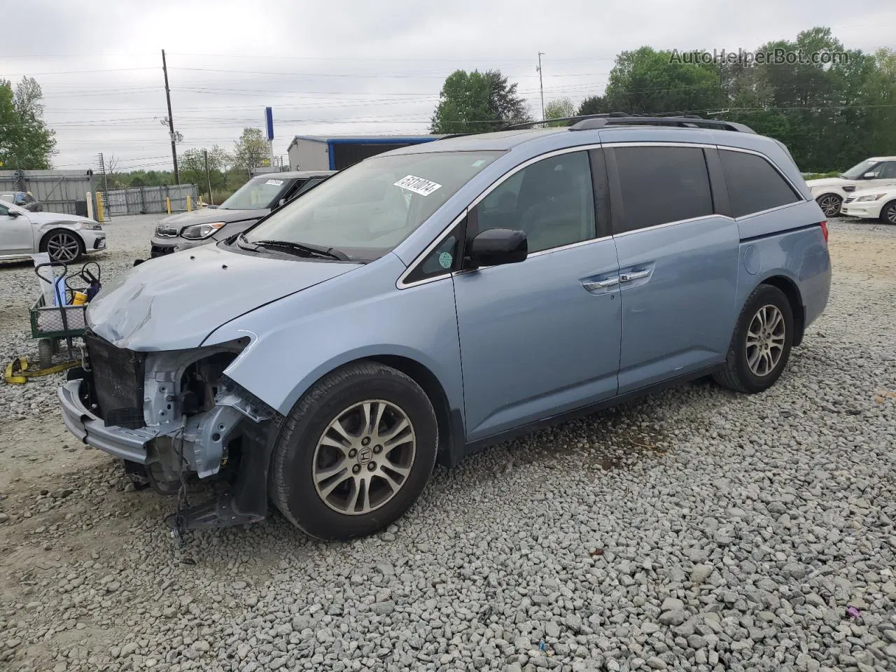 2013 Honda Odyssey Exl Blue vin: 5FNRL5H60DB076992