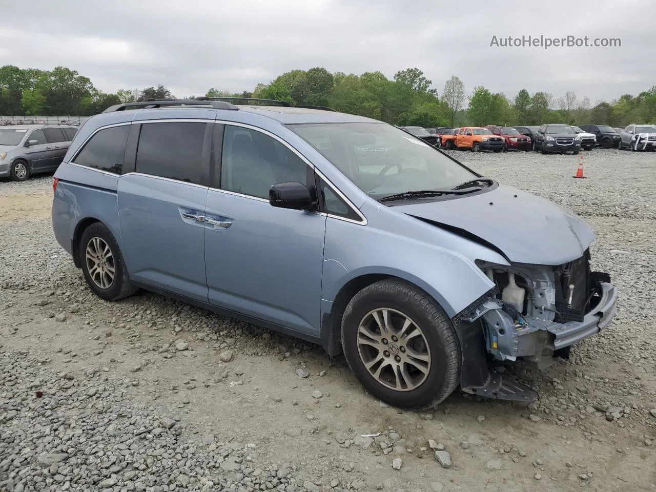 2013 Honda Odyssey Exl Blue vin: 5FNRL5H60DB076992