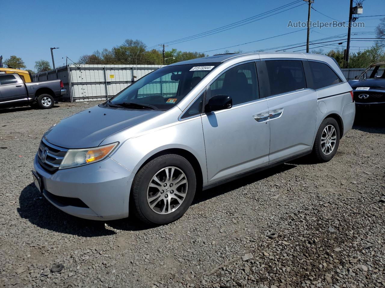 2013 Honda Odyssey Exl Серебряный vin: 5FNRL5H60DB078242