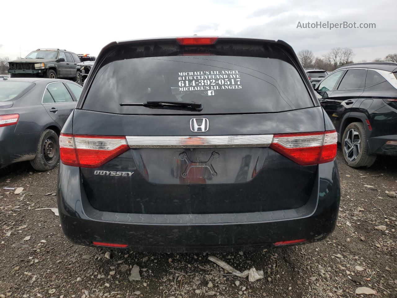 2013 Honda Odyssey Exl Black vin: 5FNRL5H60DB084199