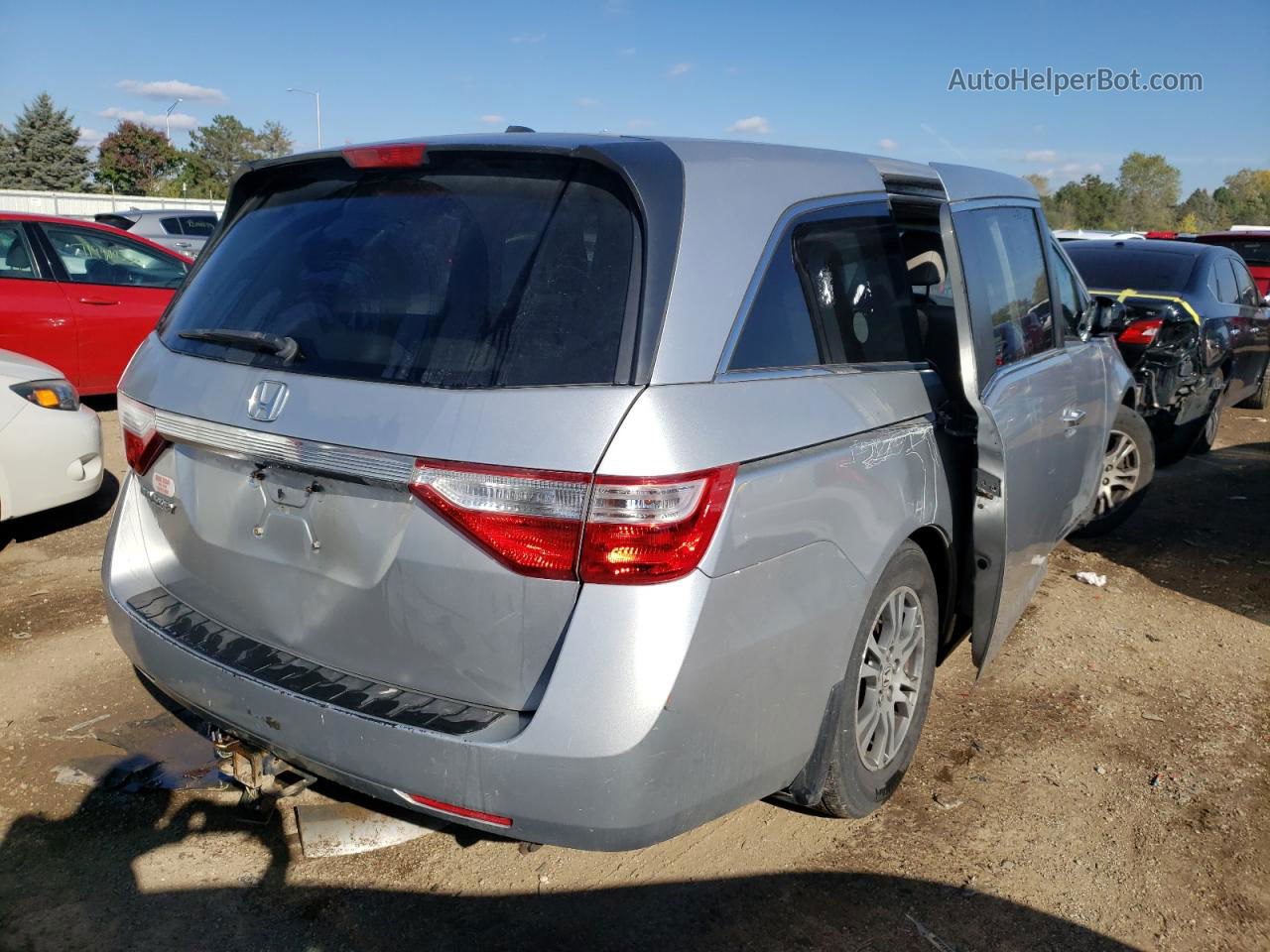 2013 Honda Odyssey Exl Silver vin: 5FNRL5H60DB090682