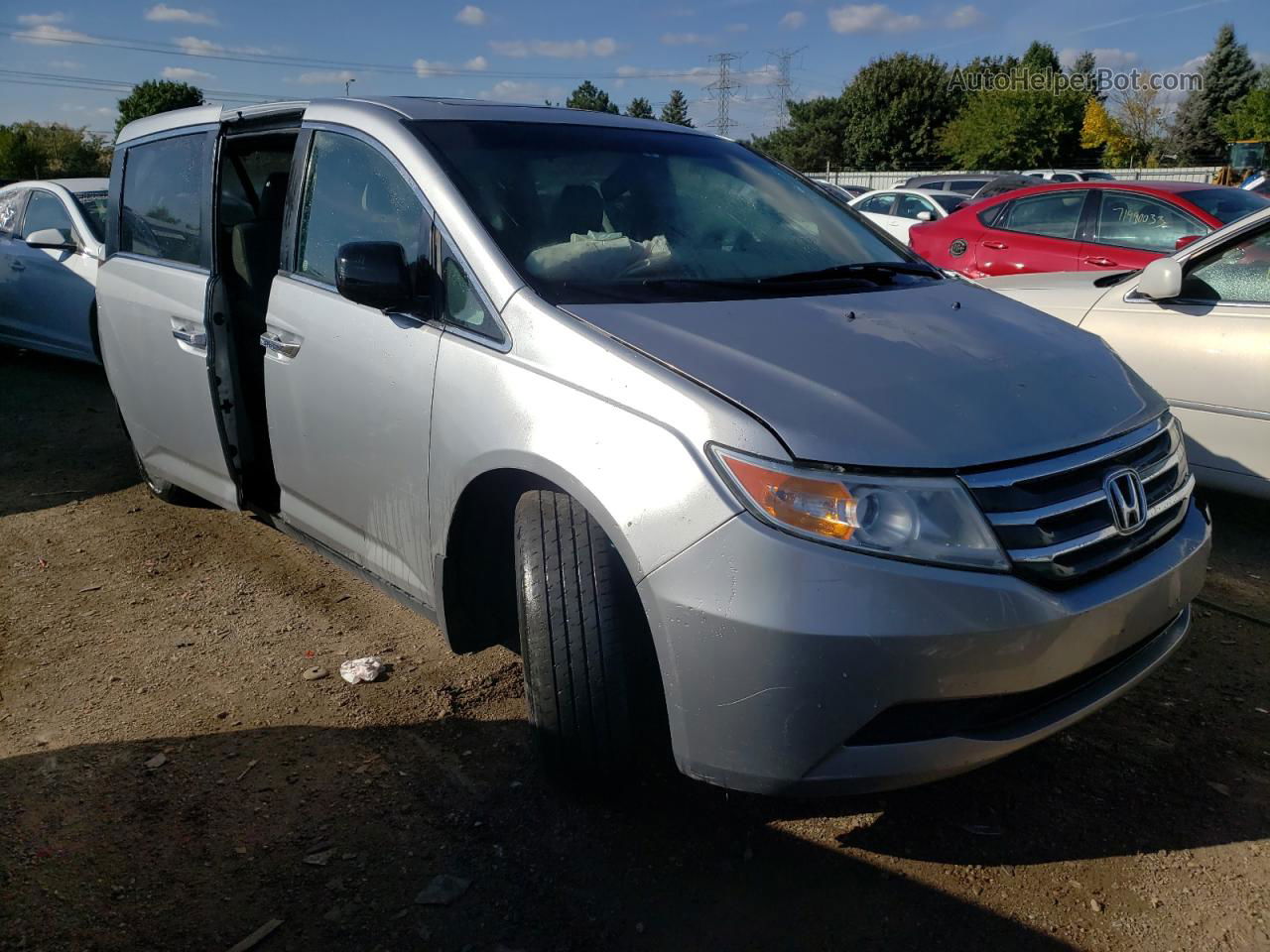 2013 Honda Odyssey Exl Silver vin: 5FNRL5H60DB090682