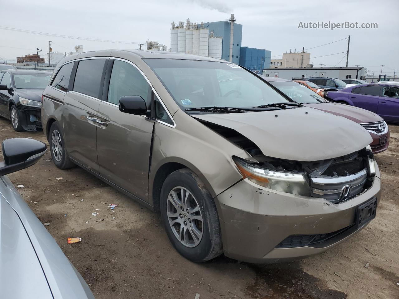 2013 Honda Odyssey Exl Gold vin: 5FNRL5H61DB005106