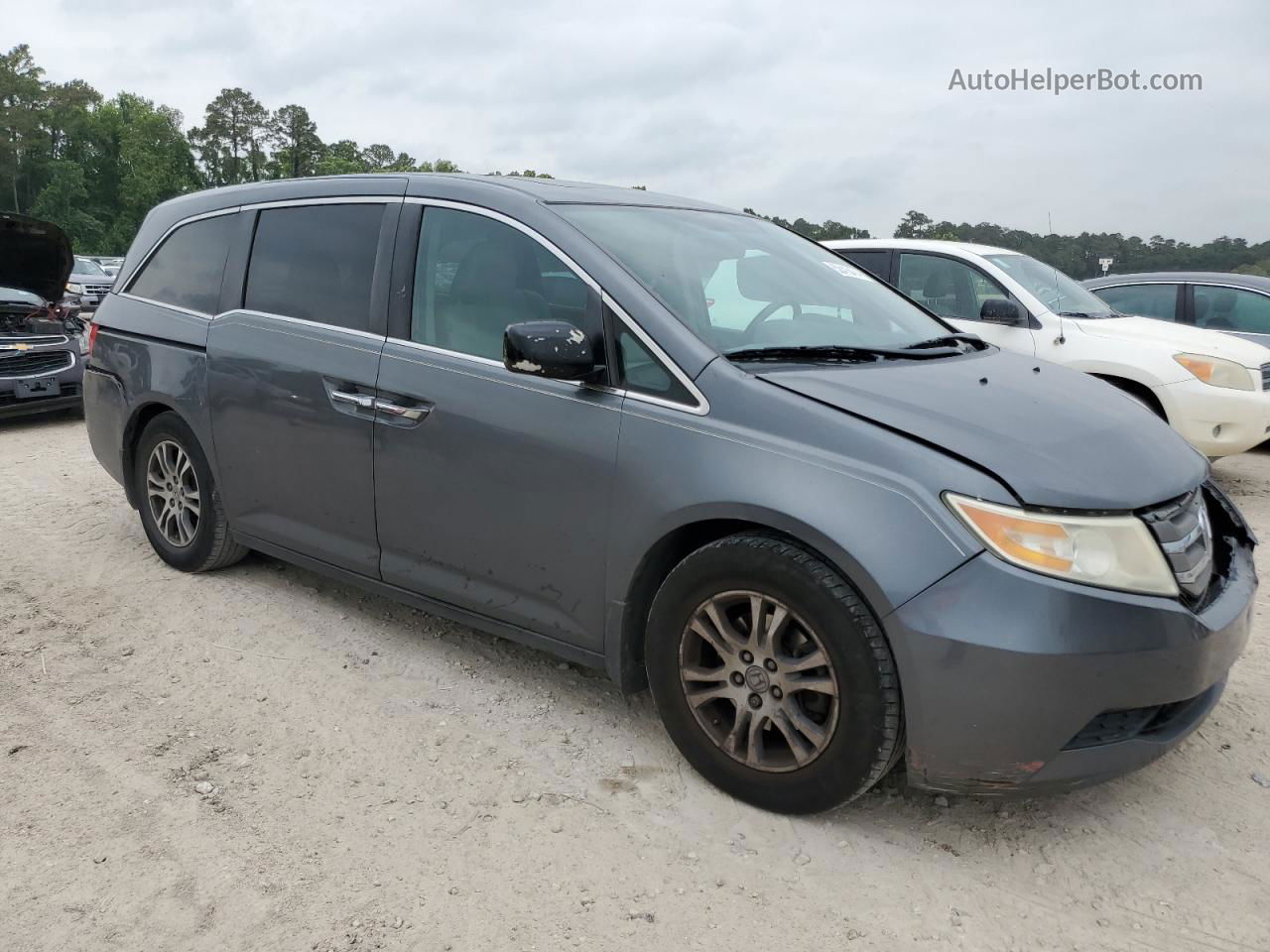 2013 Honda Odyssey Exl Gray vin: 5FNRL5H61DB011956