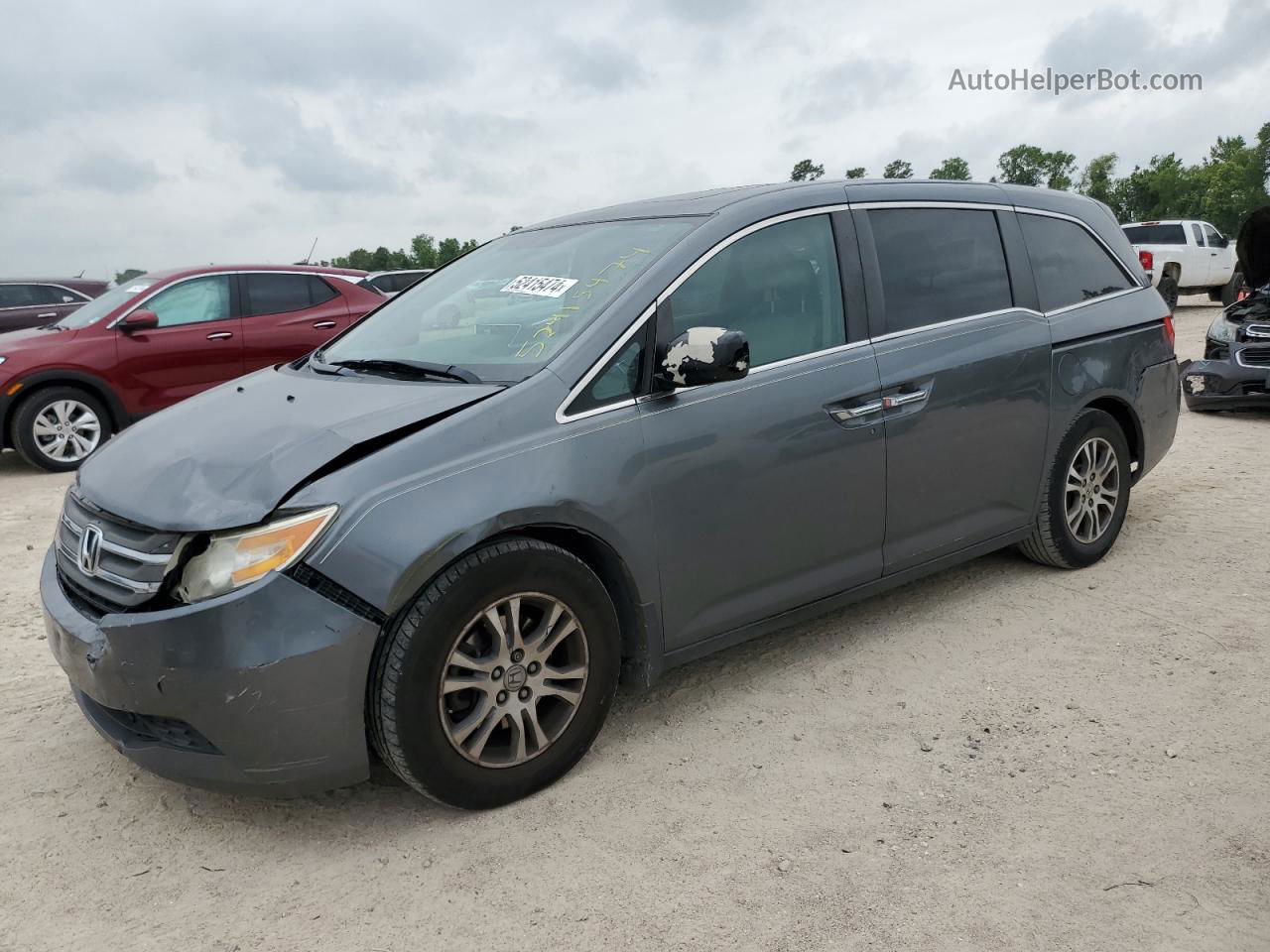 2013 Honda Odyssey Exl Gray vin: 5FNRL5H61DB011956