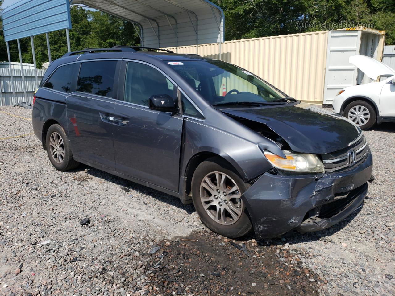 2013 Honda Odyssey Exl Gray vin: 5FNRL5H61DB028904