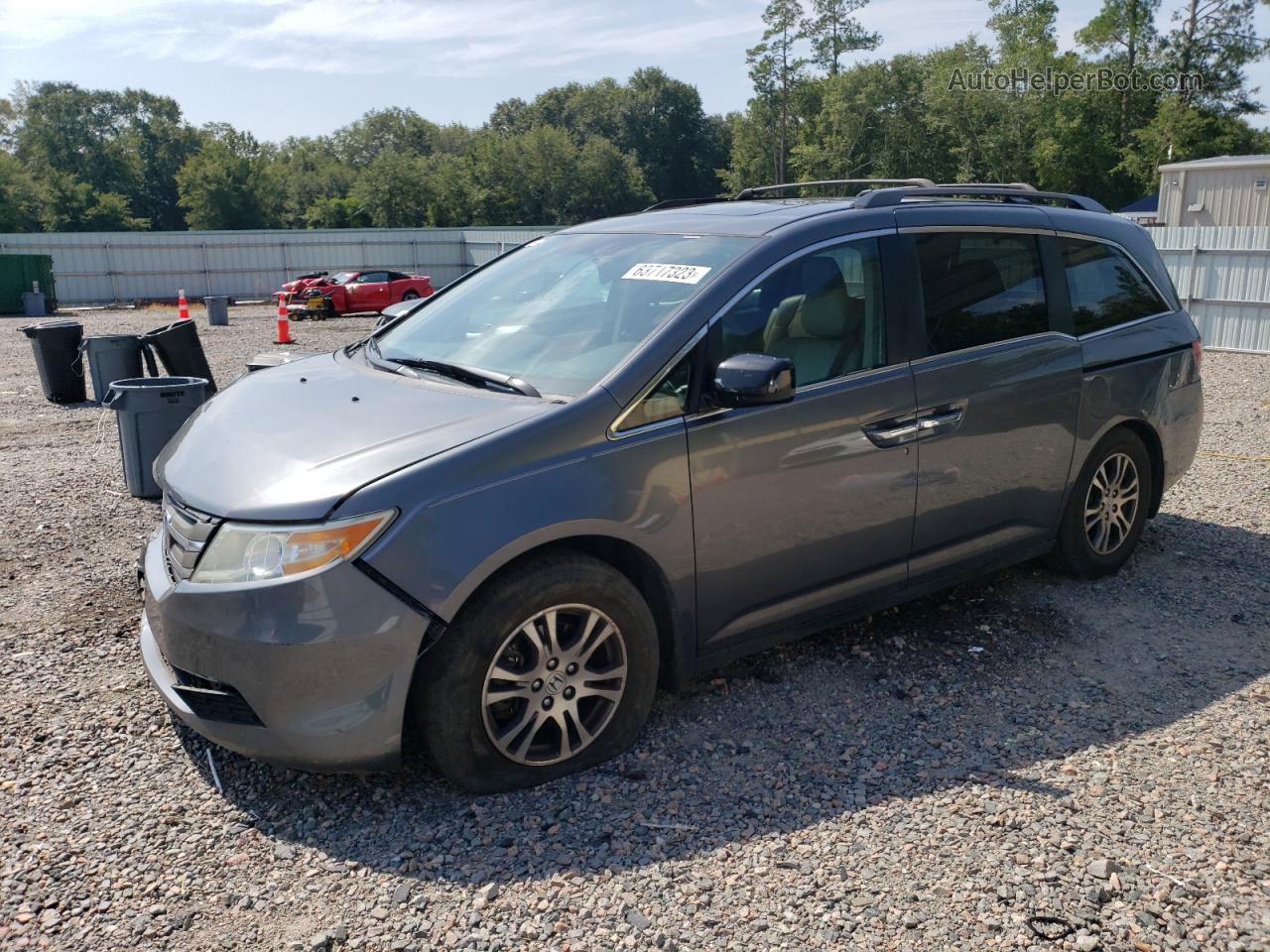 2013 Honda Odyssey Exl Gray vin: 5FNRL5H61DB028904