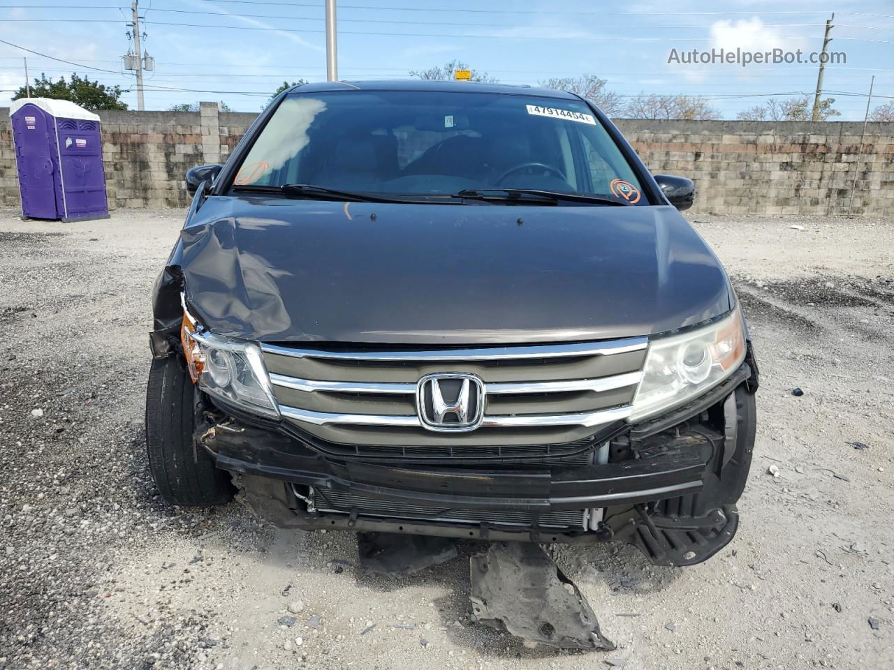 2013 Honda Odyssey Exl Gray vin: 5FNRL5H61DB035044