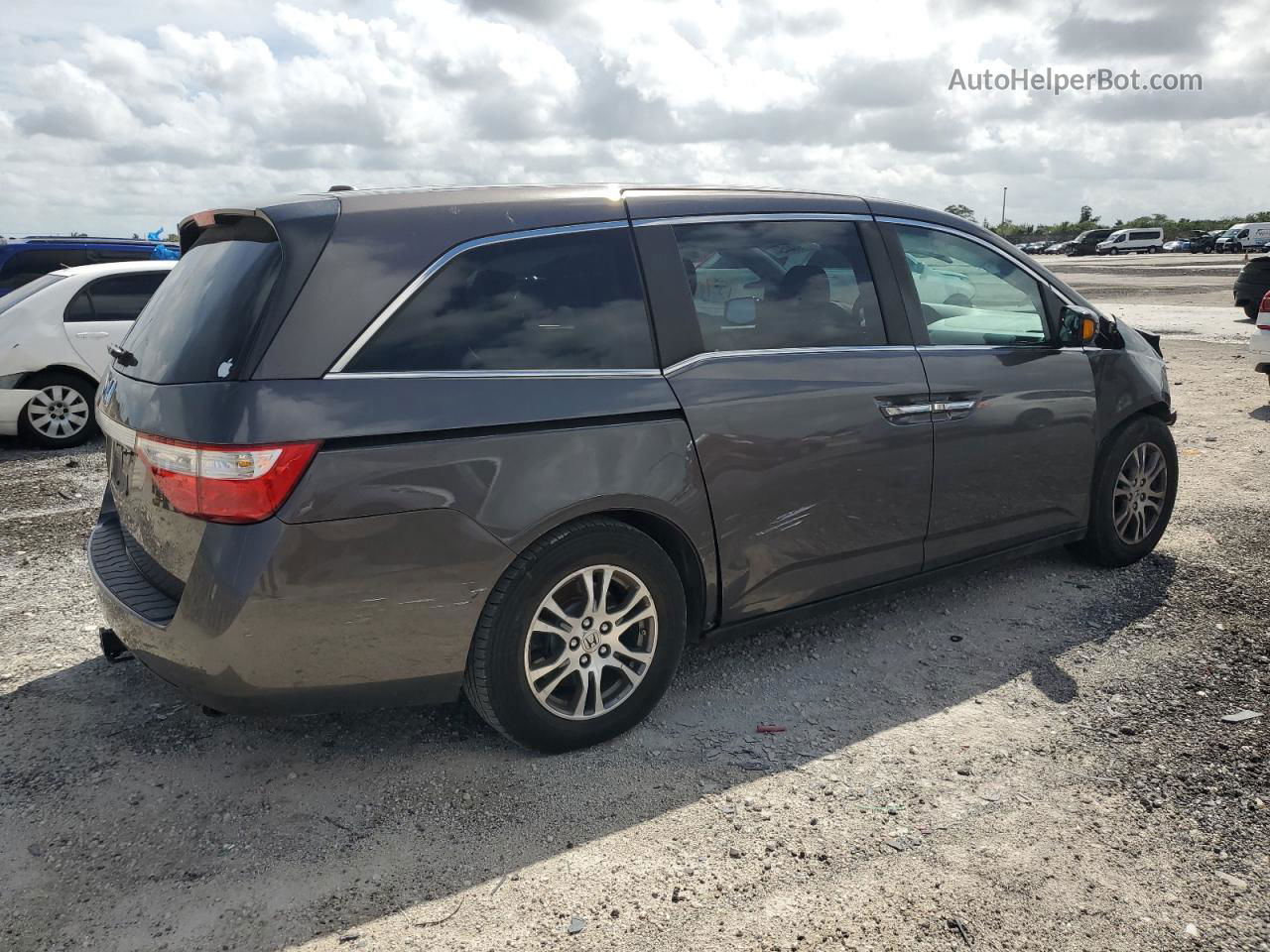 2013 Honda Odyssey Exl Gray vin: 5FNRL5H61DB035044