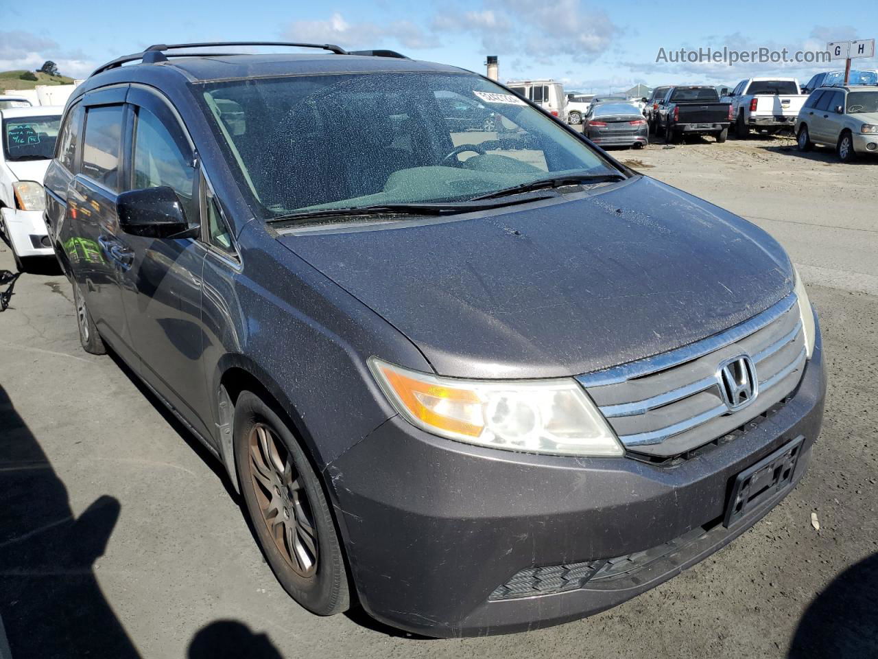 2013 Honda Odyssey Exl Серый vin: 5FNRL5H61DB035576