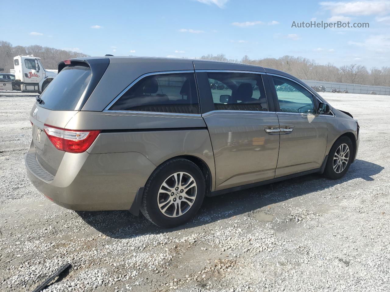 2013 Honda Odyssey Exl Бежевый vin: 5FNRL5H61DB075169