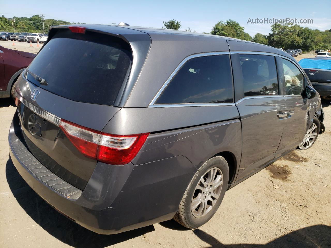 2013 Honda Odyssey Exl Gray vin: 5FNRL5H61DB084938