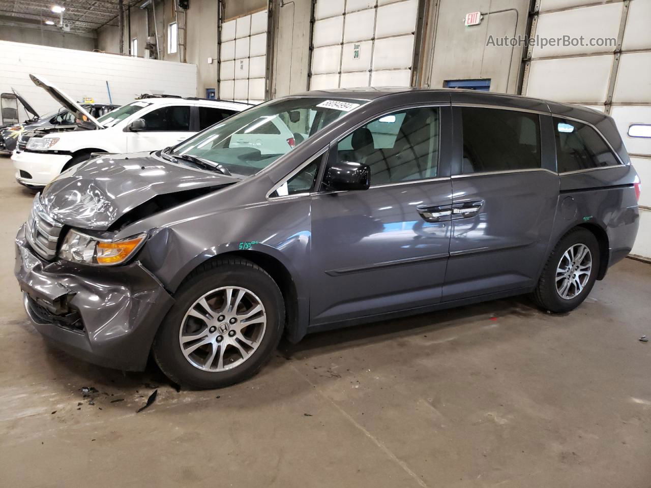 2013 Honda Odyssey Exl Gray vin: 5FNRL5H62DB005700