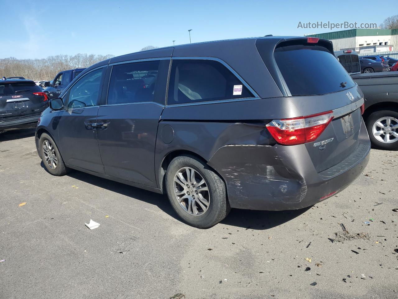 2013 Honda Odyssey Exl Gray vin: 5FNRL5H62DB005731