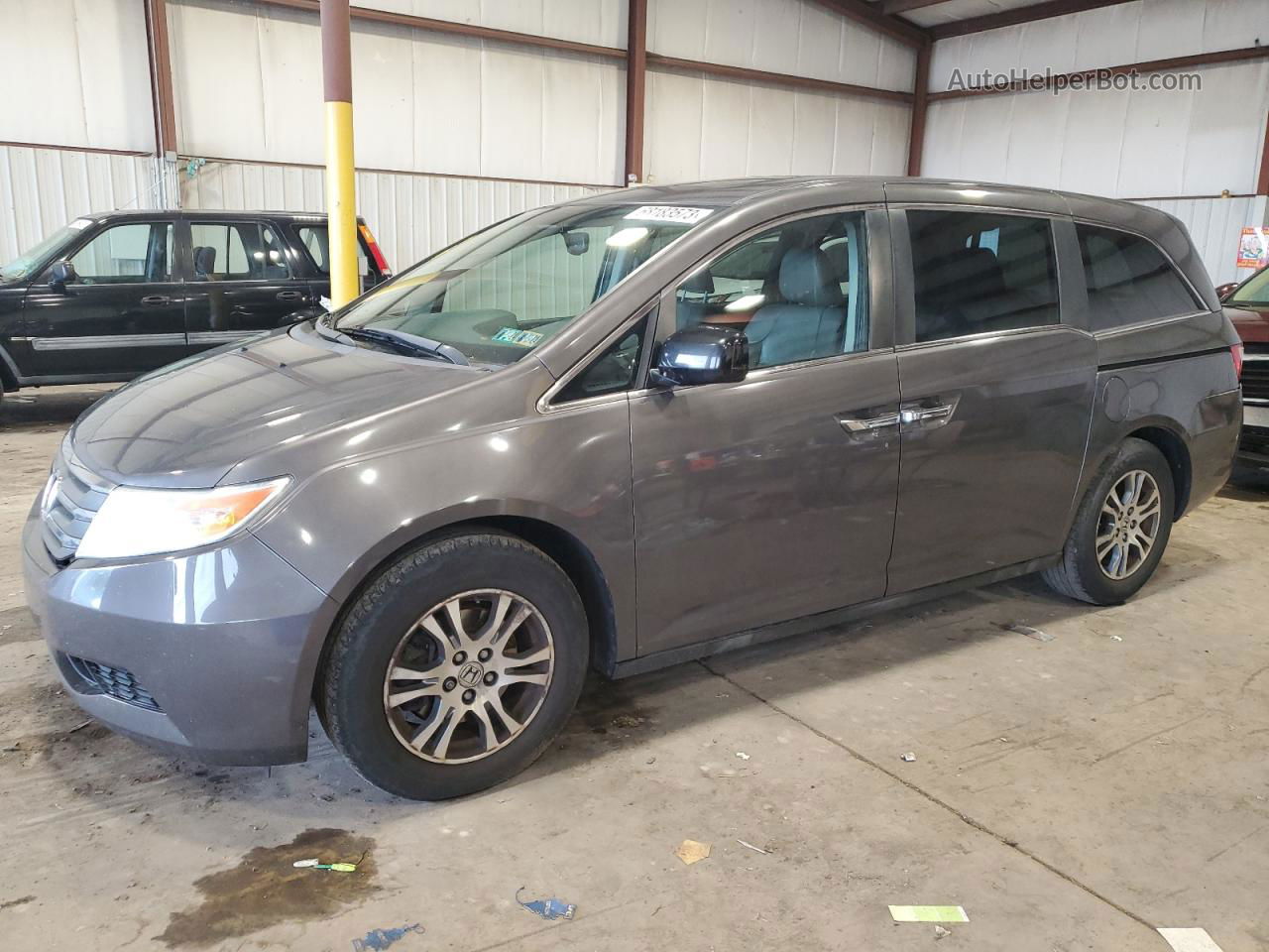 2013 Honda Odyssey Exl Gray vin: 5FNRL5H62DB023775