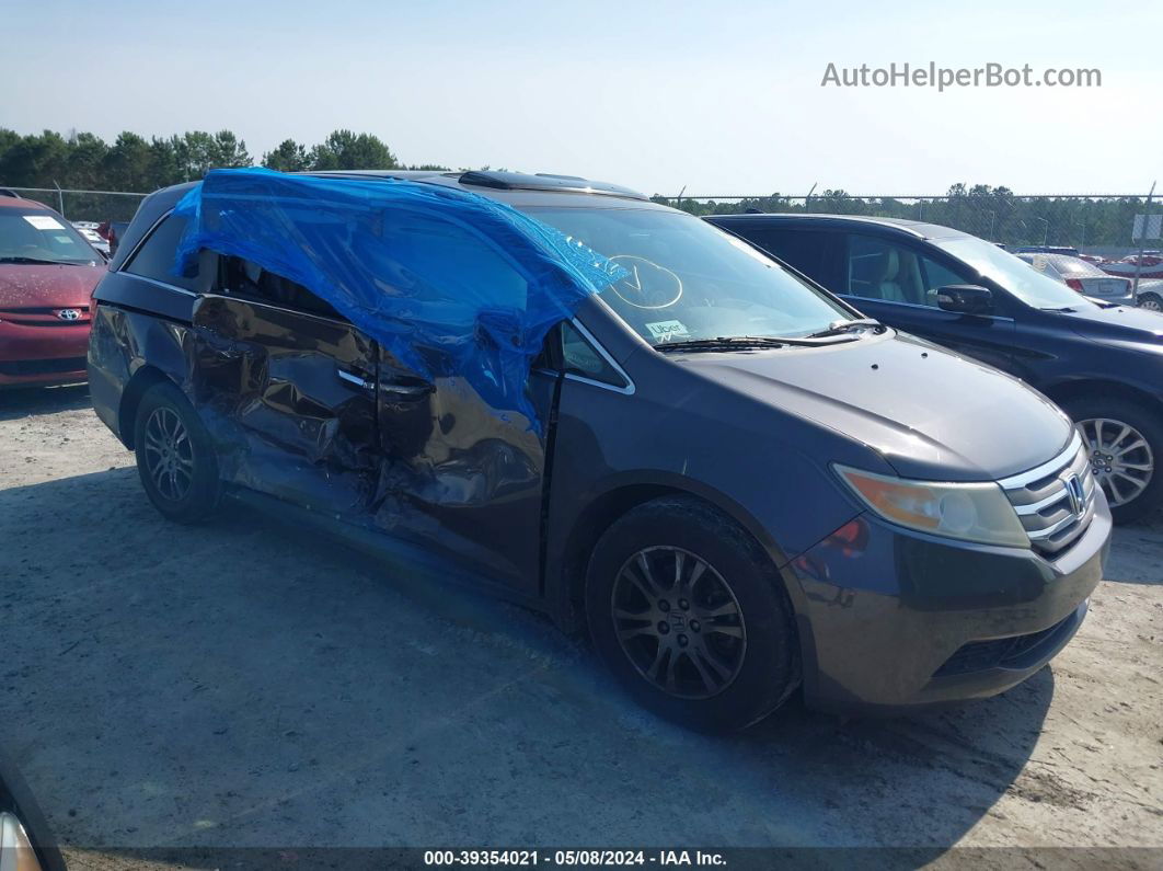 2013 Honda Odyssey Ex-l Gray vin: 5FNRL5H62DB036364