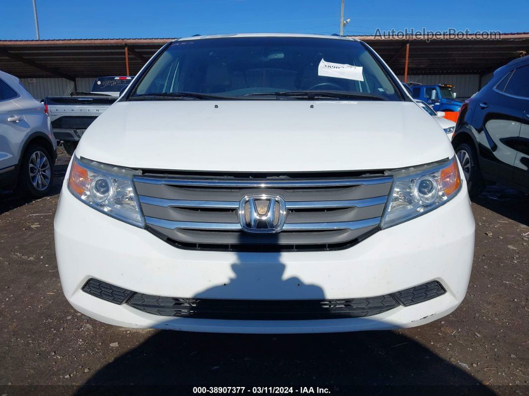 2013 Honda Odyssey Ex-l White vin: 5FNRL5H62DB037515