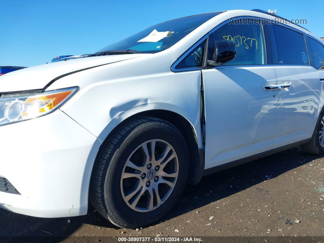 2013 Honda Odyssey Ex-l White vin: 5FNRL5H62DB037515