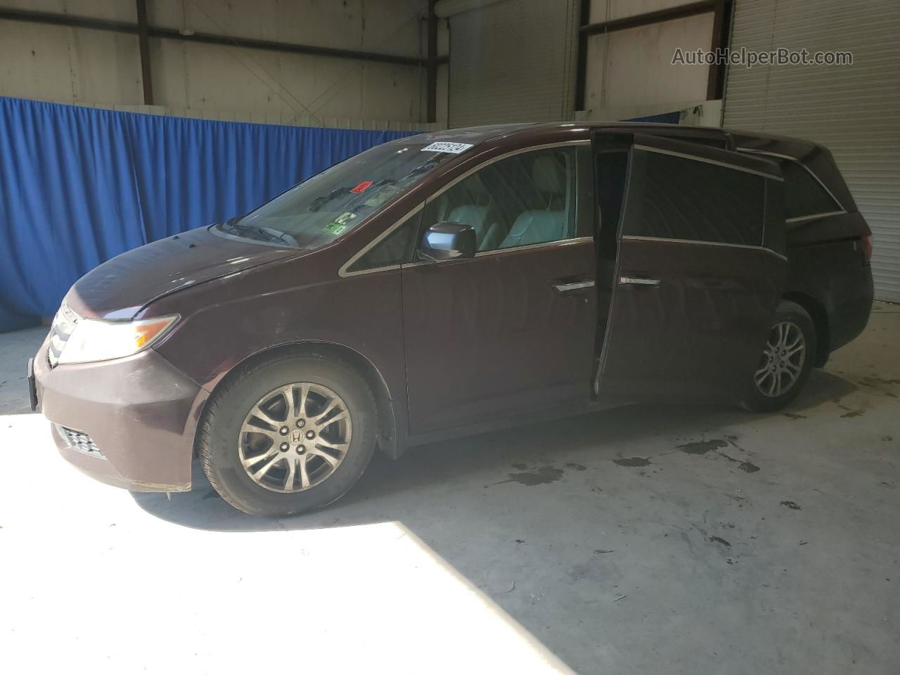 2013 Honda Odyssey Exl Burgundy vin: 5FNRL5H62DB076864